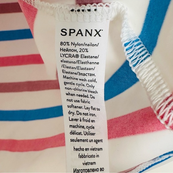New Spanx Long Sleeve Swim Shirt Striped - Picture 7 of 10